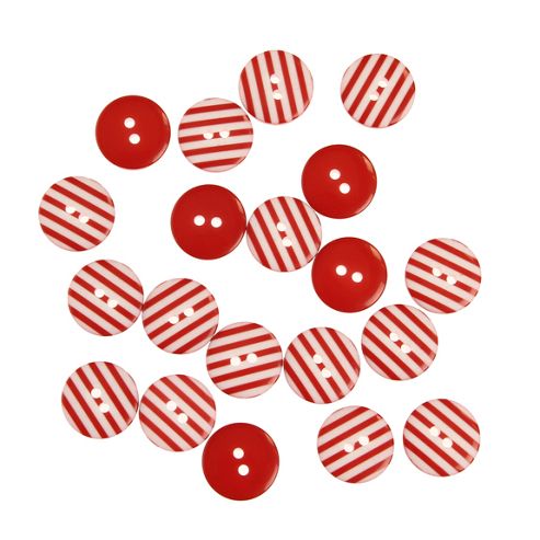 Image of Button Matchbook - Stripy Red