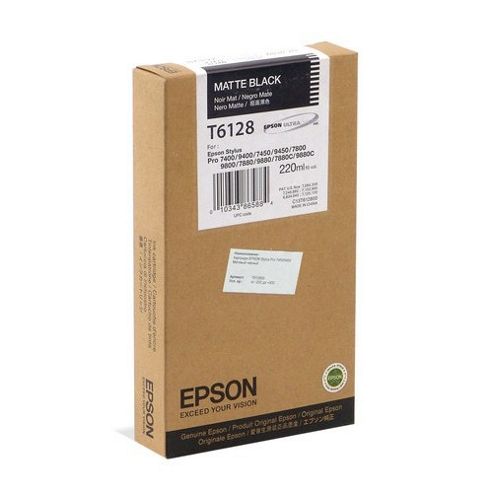 Image of Epson T6128 Matte Black Ink Cartridge For Stylus Pro 7800/7880/9800/9880 (220ml)