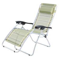 Gelert Mapleton Recliner Chair - Green Stripe