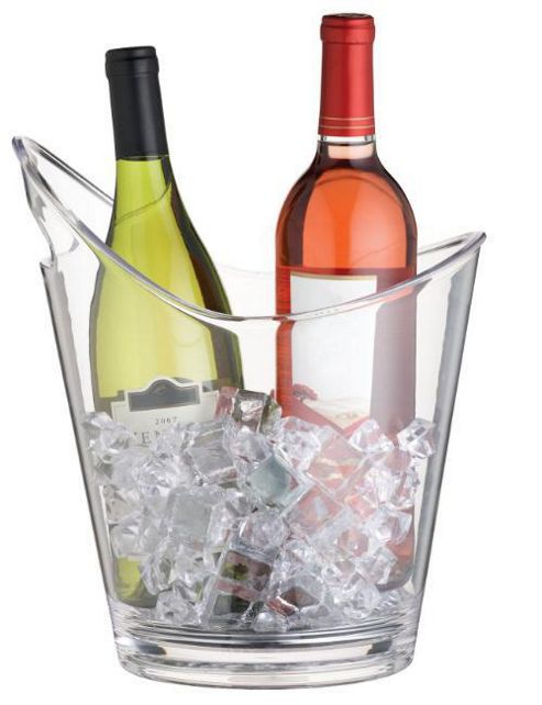 Image of Bar Craft 'vino Curvo' Clear Acrylic Wine Cooler
