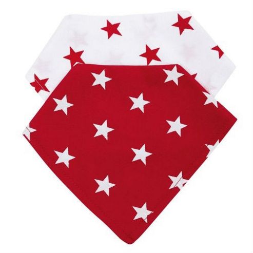 Image of Baroo Fashion Bibs Pack Of 2 (red Stars And White Stars)