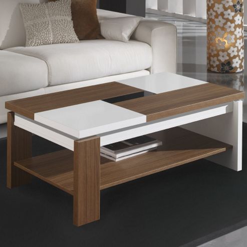 Image of Gallego Sanchez Concept Coffee Table - Walnut And White