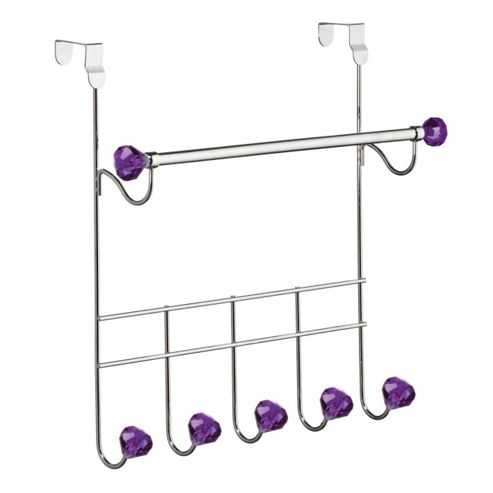 Image of Premier Housewares Over Door Coat Hanger - Purple
