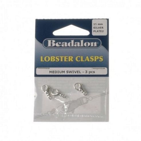 Image of Beadalon Lobstr Clsp Swvl 15mm Sp 3pcs