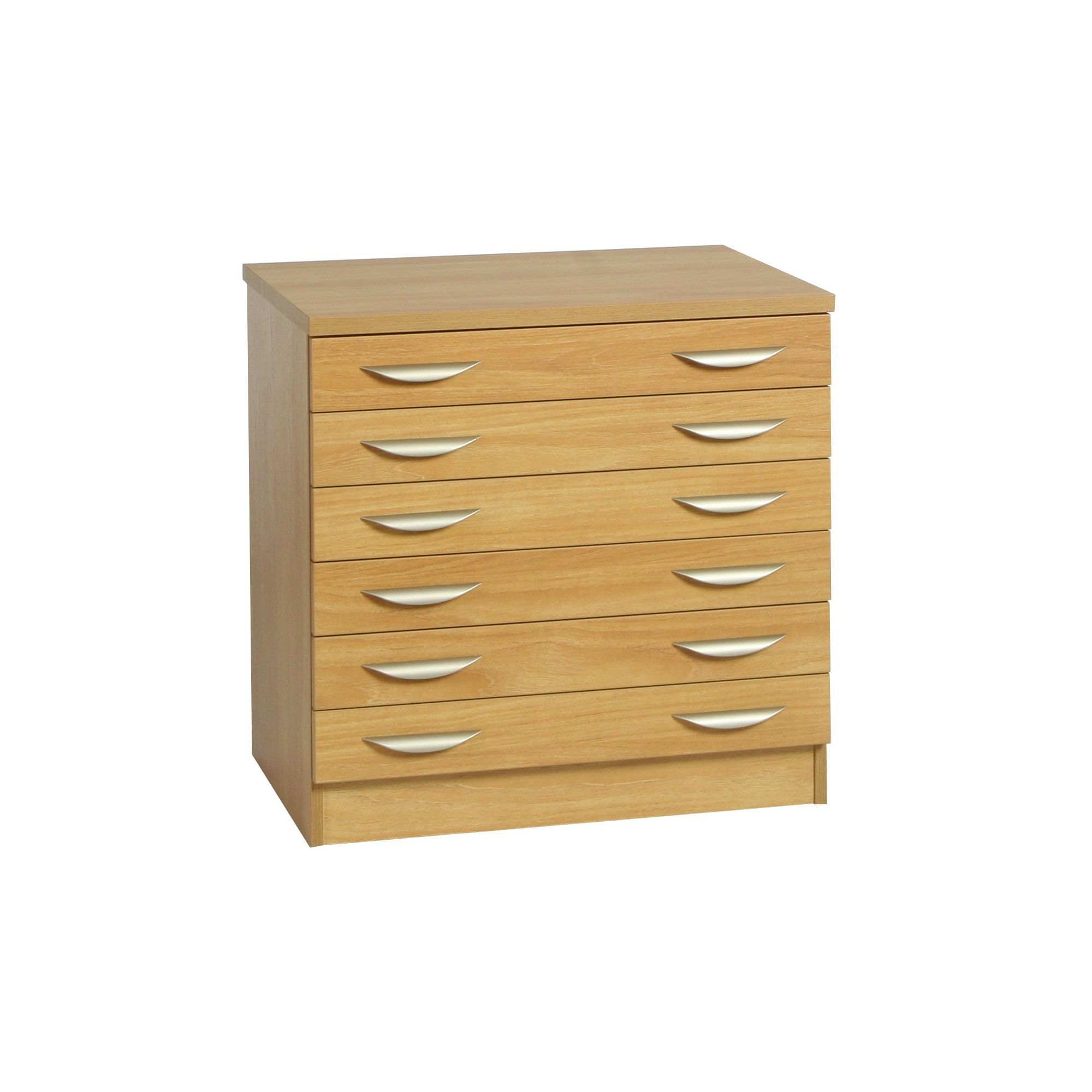 R White Cabinets Six Drawer Wooden Unit - Walnut at Tesco Direct