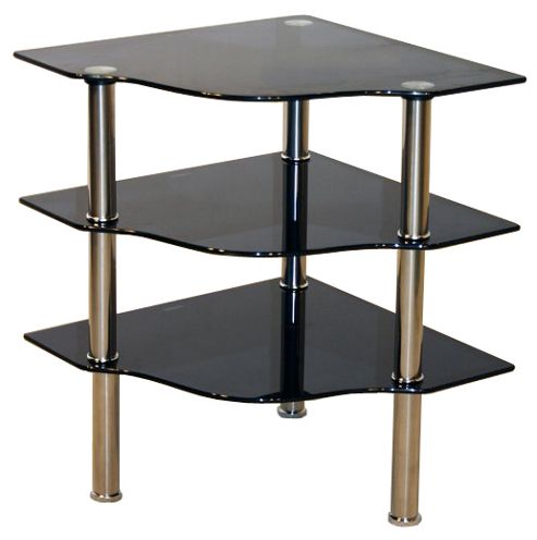 Image of Kansas Black Corner 3 Shelf Table