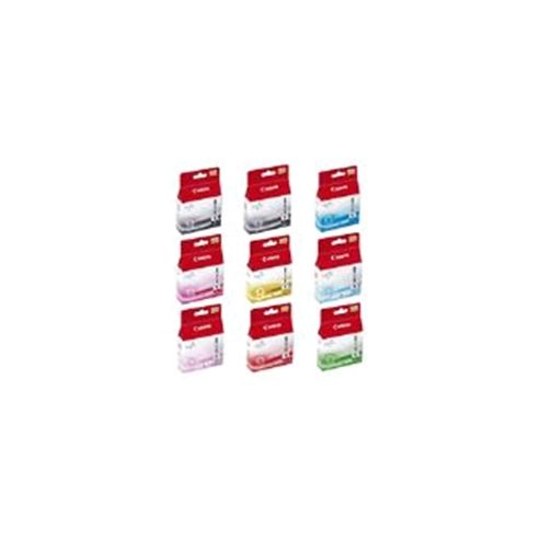 Image of Canon Pgi-9 Ink Cartridges Black/cyan/magenta/yellow/grey