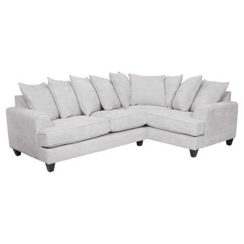 Image of Hampton Fabric Scatter Backright Hand Facing Corner Sofa, Light Grey