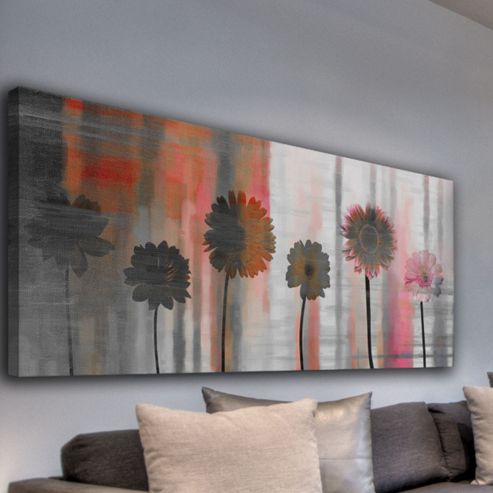 Image of Parvez Taj Horizontal Flower Canvas Wall Art - 57 Cm H X 114 Cm W X 5 Cm D