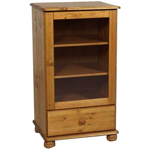 Image of Solid Wood Entertainment Tower / Hifi Unit - Antique Pine