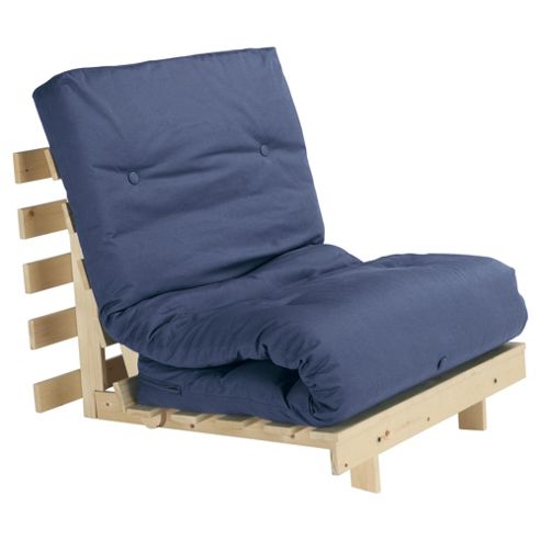 Image of Helsinki Pine Single Futon With Mattress Blue