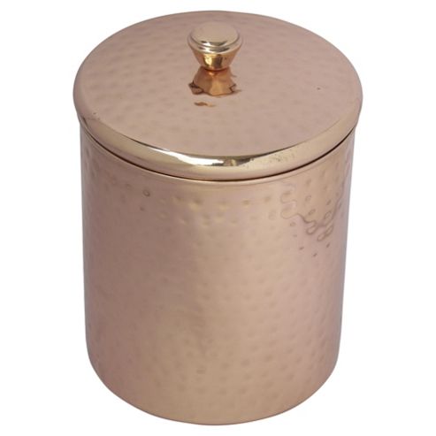 Image of Hammered Storage Canister, Large, Copper