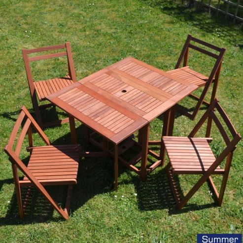 Image of Europa Leisure Oslo 5 Piece Rectangular Dining Set