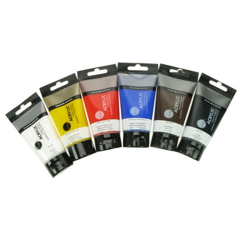 Image of Daler Simply Acrylic Set 6 X 75ml Tubes\n