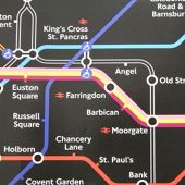 Gift Wrap - London Underground Map - Black