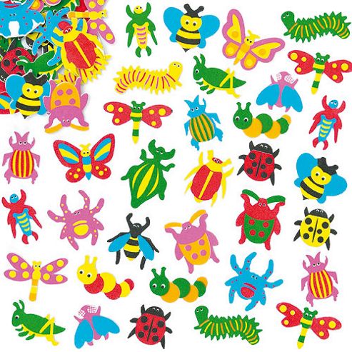 Image of Insect Foam Craft Stickers (pack Of 100)