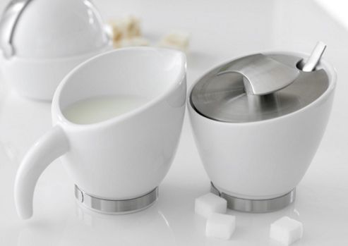 Image of Steel Function Milano Milk And Sugar Bowl Set