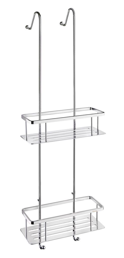 Image of Smedbo Sideline Double Shower Basket In Polished Chrome