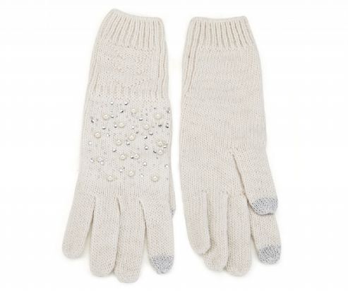 Image of White Pearl Tech Touch Gloves