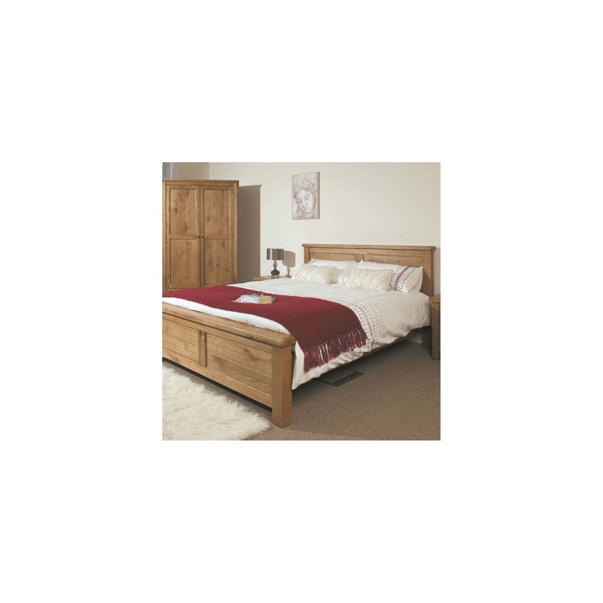 Kelburn Furniture Marino Rustic Oak Bed - Double at Tesco Direct