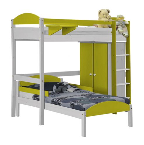 Image of Maximus L Shape High Sleeper Set 1 White With Lime Details