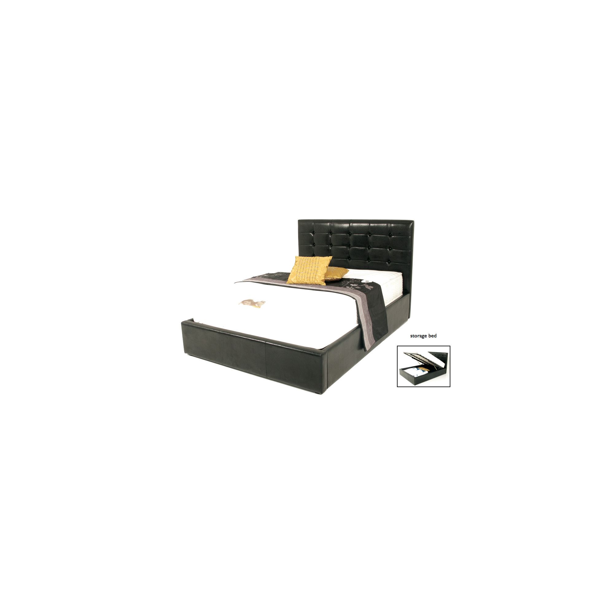 Elements Montpellier Bed - Black - Double at Tesco Direct