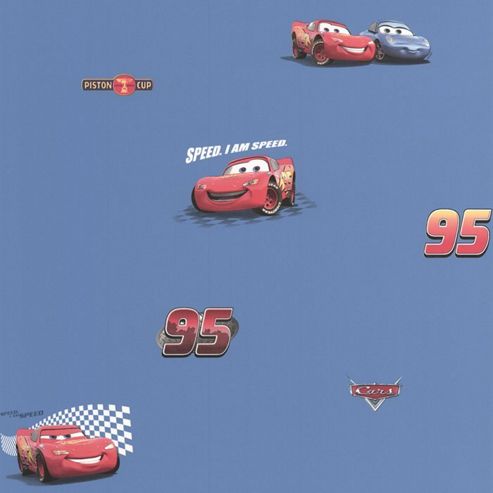Image of Graham & Brown Blue Disney Cars Wallpaper