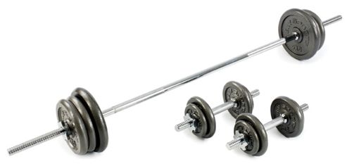 Image of V-fit Herculean Deluxe 50kg Cast Iron Weight Set