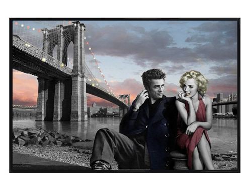 Image of Jadei Gloss Black Framed Brooklyn Nights Poster