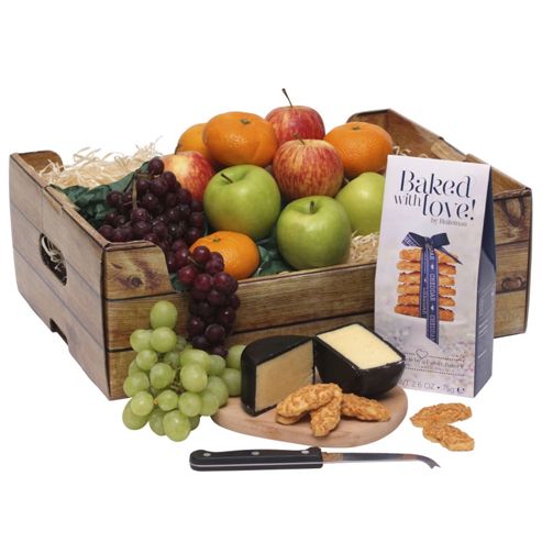 Image of Fruit Basket With Cheese & Crackers