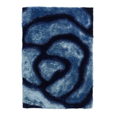 Image of Think Rugs Noble House Blue Tufted Rug - 80 Cm X 150 Cm (2 Ft 7 In X 4 Ft 11 In)