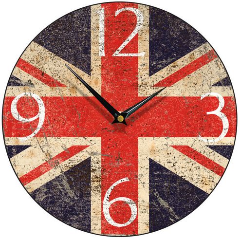 Image of Smith & Taylor Union Jack Shabby Round Wall Clock