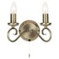 Endon Lighting Small Wall Light in Antique