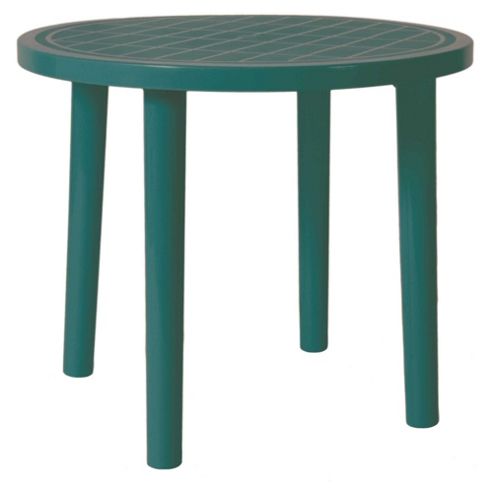 Image of Resol Tossa Outdoor Round Garden Table - Green Plastic - 86cm Diameter