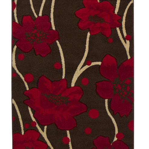 Image of Oriental Carpets & Rugs Verona 216 Brown/red Rug - 80cm X 150cm