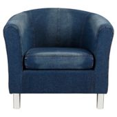 Tub Fabric Accent Chair Denim