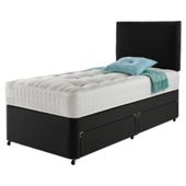 Rest Assured Ortho Non Storage Single  Divan and Headboard Charcoal