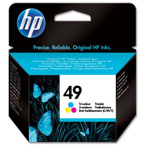 Image of Hp 49 Large Inkjet Print Cartridge - Tri-colour