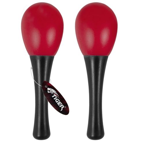Image of Tiger Mini Egg Shaker Maracas Pair - Red