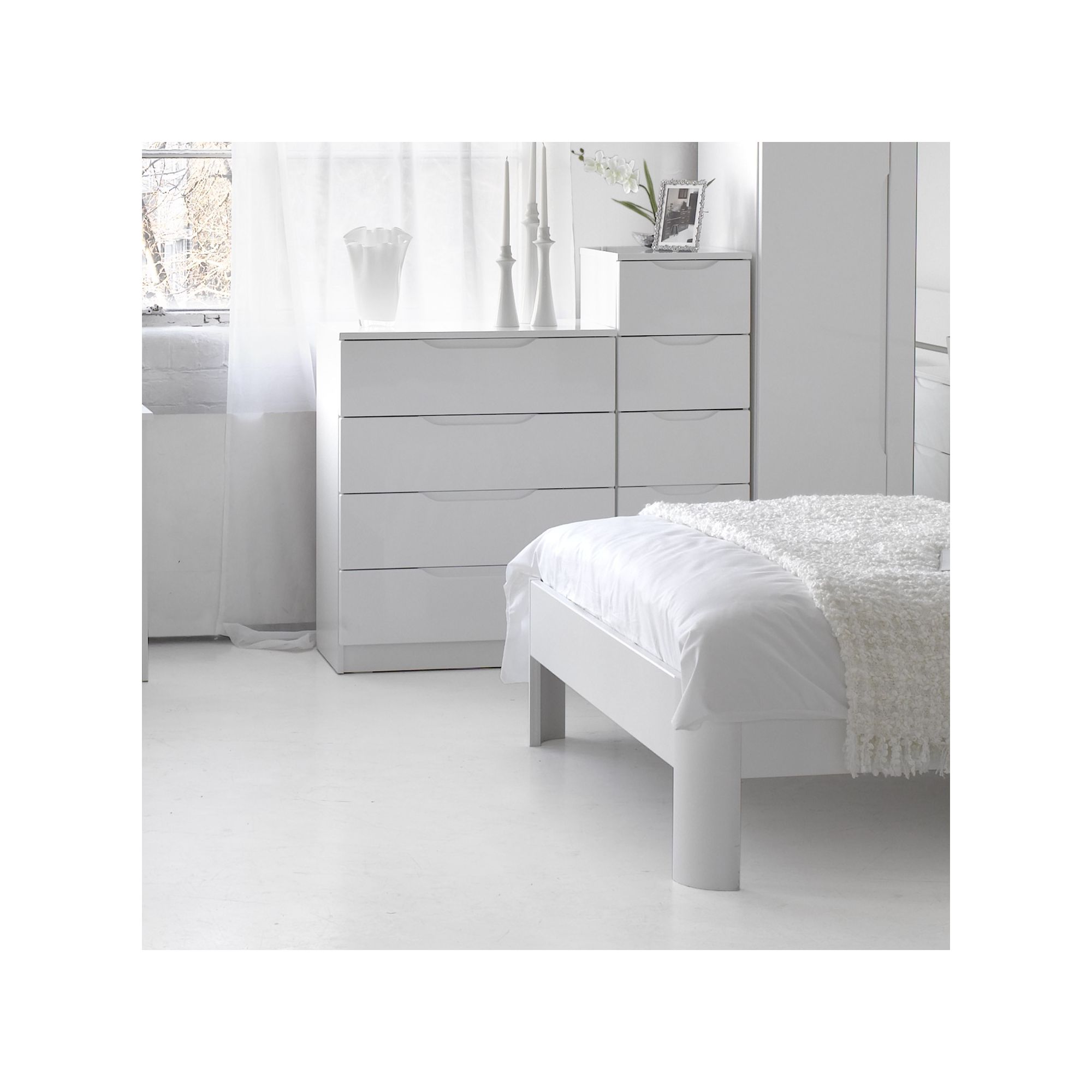 Alto Furniture Visualise Alpine Four Drawer Chest - White at Tescos Direct