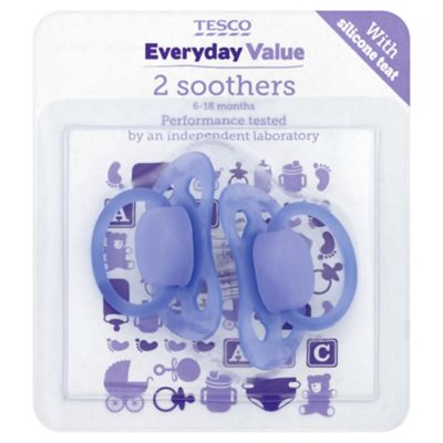 Tesco Everyday Value Soothers 6-18 Months X2