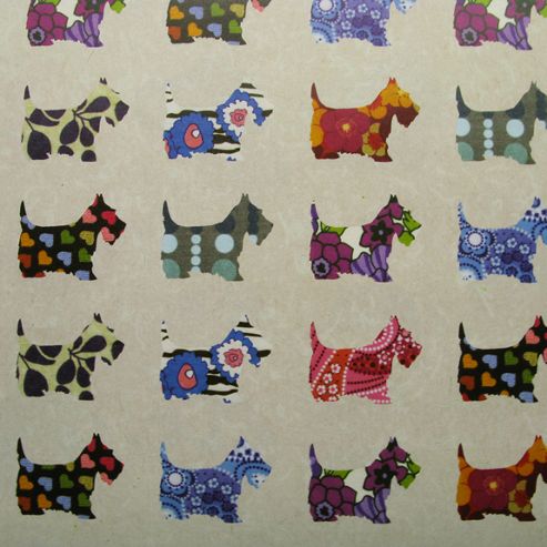 Image of Gift Wrap - Scottie Dog