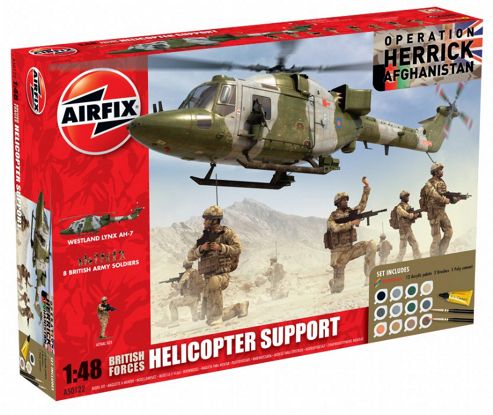 Image of Hornby Airfix Kit British Forces Helicopter Support