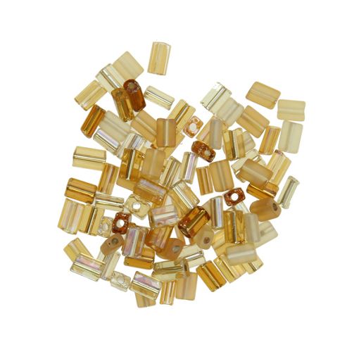 Image of Czech Seed Bead Tiny Flats Topaz Mix
