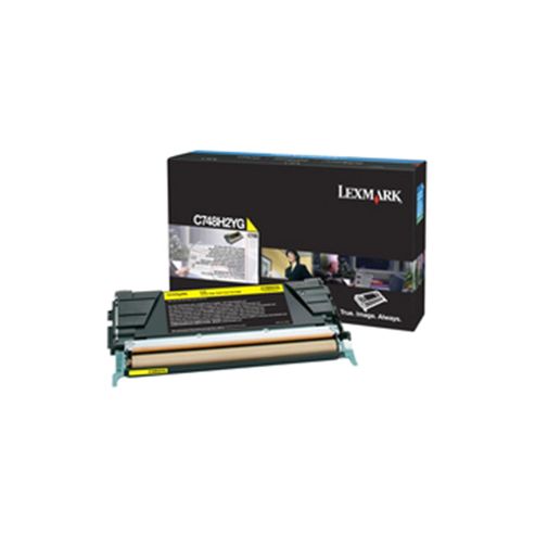 Image of Lexmark C748 High Yield Toner Cartridge Yellow C748h2yg