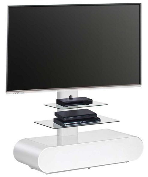 Image of Maja 1635 White Cantilever Tv Stand