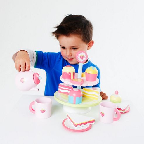 Image of Elc Wooden Afternoon Tea Set