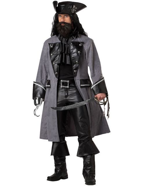 Image of Adult Blackbeard The Pirate Costume Medium