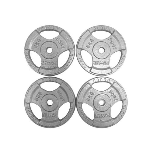Image of Body Power Standard Tri Grip Discs 5kg (x4)