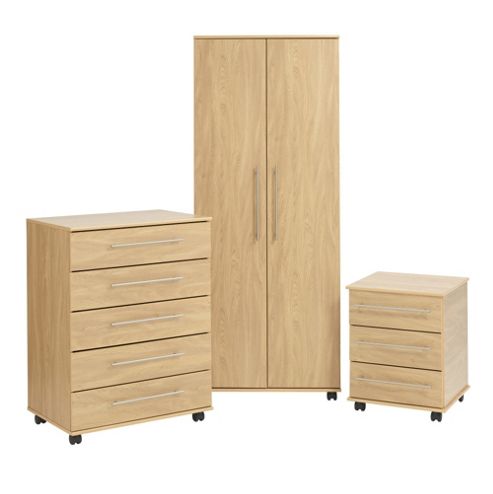 Image of Ideal Furniture New York Bedroom Collection - Oak